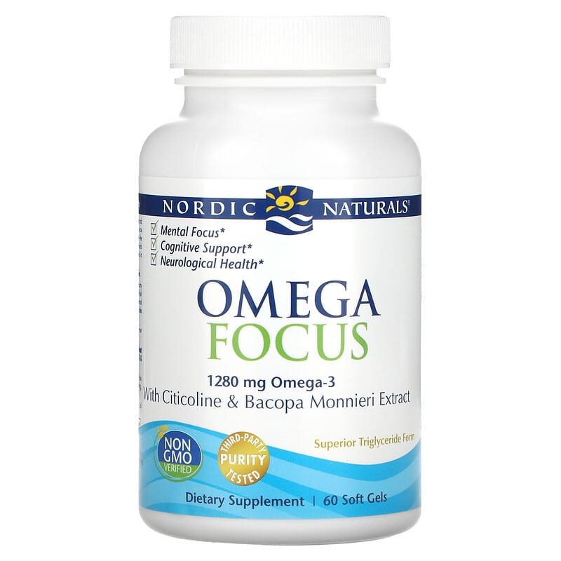 Nordic Naturals, Omega Focus, 1,280 mg, 60 Soft Gels 768990018732