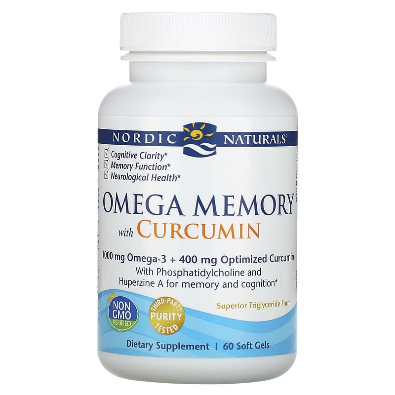 Nordic Naturals, Omega Memory with Curcumin, 500 mg, 60 Soft Gels 768990018787