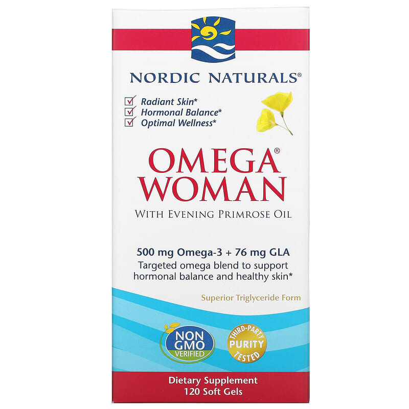 Nordic Naturals Omega Woman with Evening Primrose Oil 120 Soft Gels 768990017803