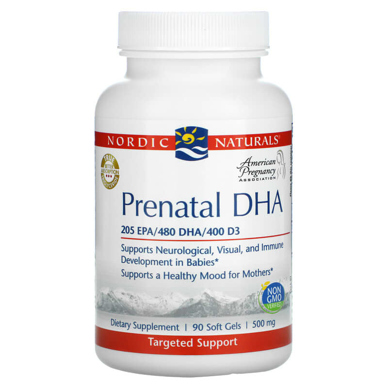 Nordic Naturals Prenatal DHA 500 mg 90 Softgels 768990500947