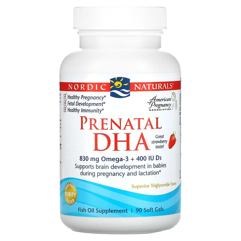 Nordic Naturals, Prenatal DHA, Strawberry, 90 Soft Gels 768990017537