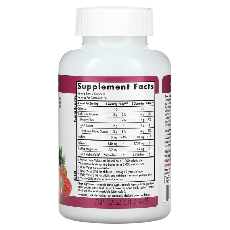 Nordic Naturals, Probiotic Gummies Kids, Merry Berry Punch, 60 Gummies 768990301704