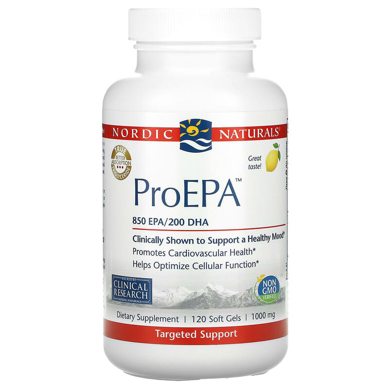 Nordic Naturals ProEPA Lemon 1,000 mg 120 Softgels 768990080609