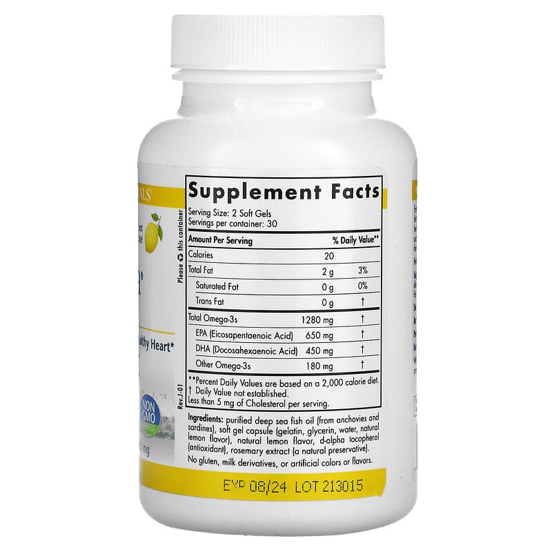 Nordic Naturals, ProOmega, Lemon, 1,000 mg, 60 Soft Gels 768990121203