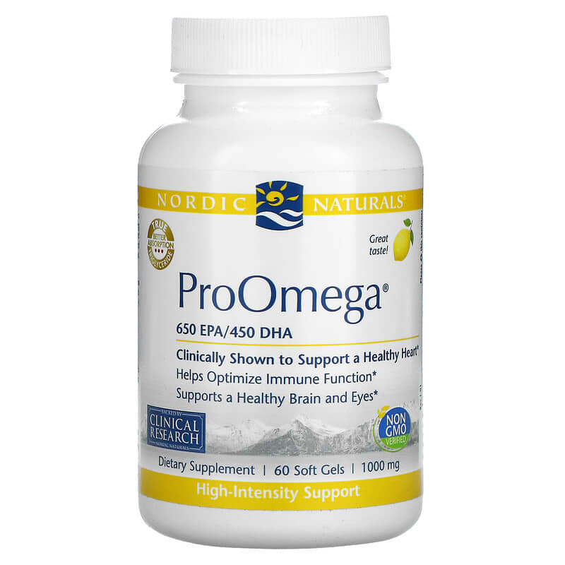 Nordic Naturals ProOmega Lemon 1,000 mg 60 Soft Gels 768990121203