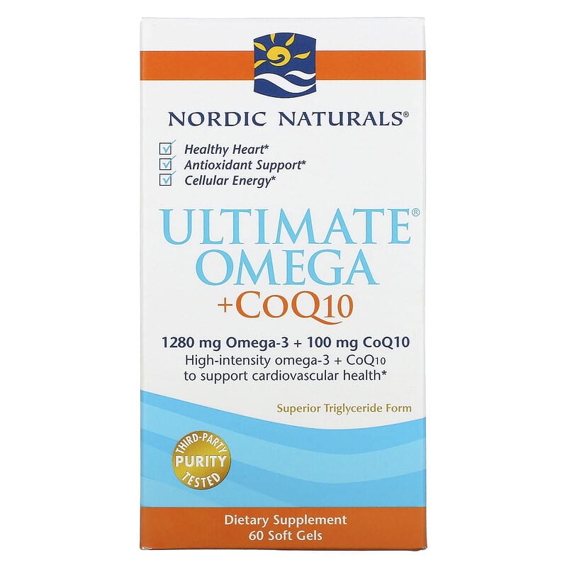 Nordic Naturals Ultimate Omega + CoQ10 640 mg 60 Soft Gels 768990018909