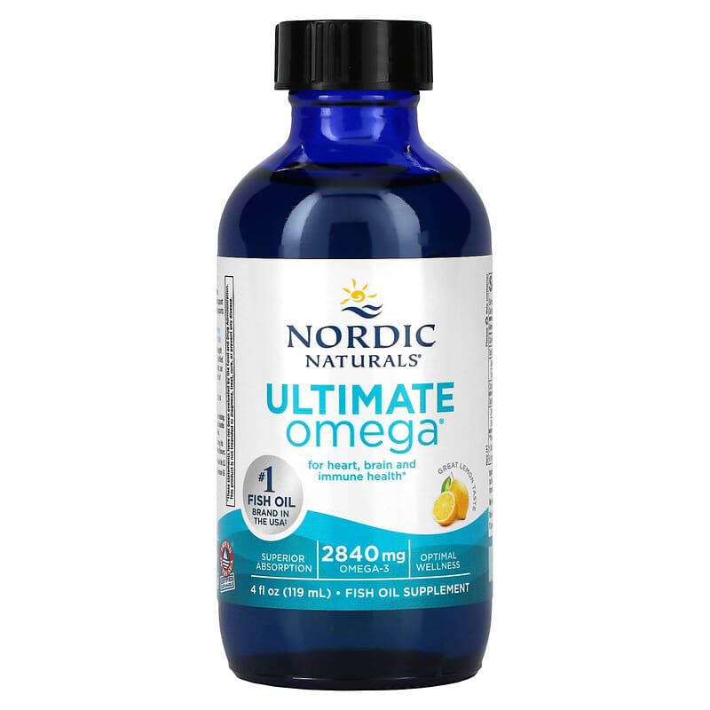 Nordic Naturals Ultimate Omega Lemon 2,840 mg 4 fl oz (119 ml) 768990017933