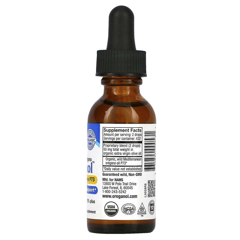 North American Herb & Spice Co., Oreganol, Oil of Wild Oregano, 1 fl oz (30 ml) 335824000531