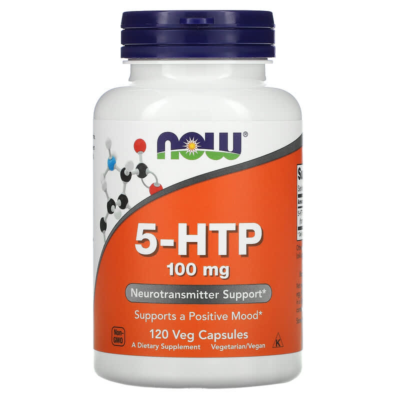 NOW Foods 5-HTP 100 mg 120 Veg Capsules 733739001061