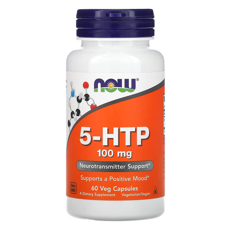 NOW Foods 5-HTP 100 mg 60 Veg Capsules 733739001054