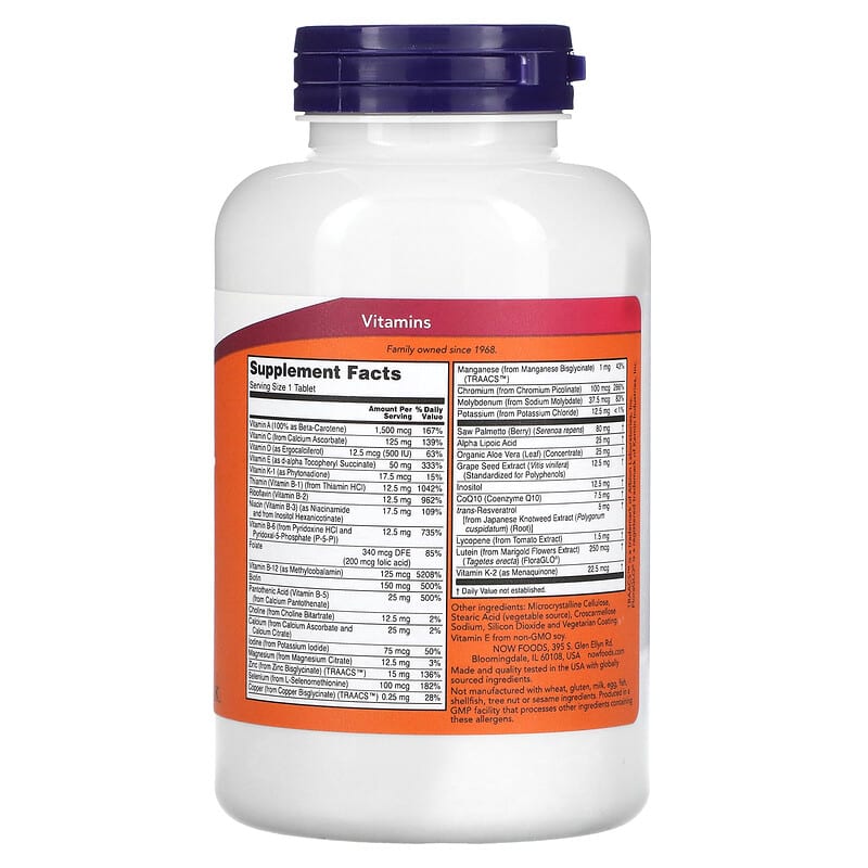 NOW Foods, ADAM, Superior Men's Multi, 120 Tablets 733739038760