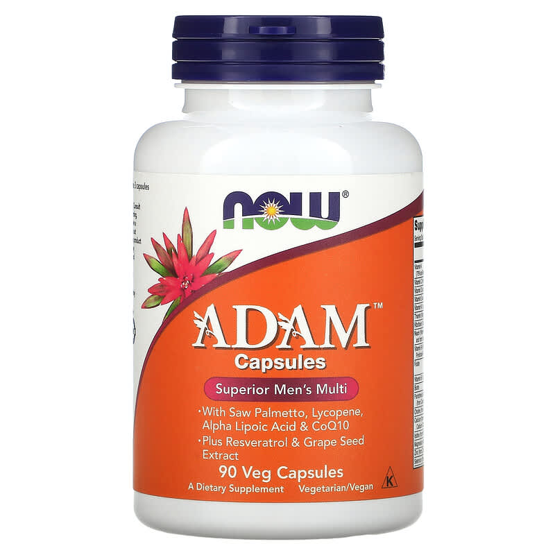 NOW Foods ADAM Superior Men's Multi 90 Veg Capsules 733739038784