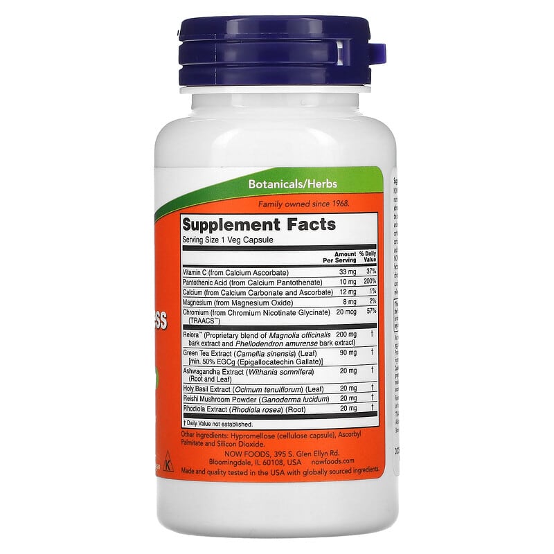 NOW Foods, Adrenal Stress Support, 90 Veg Capsules 733739033444