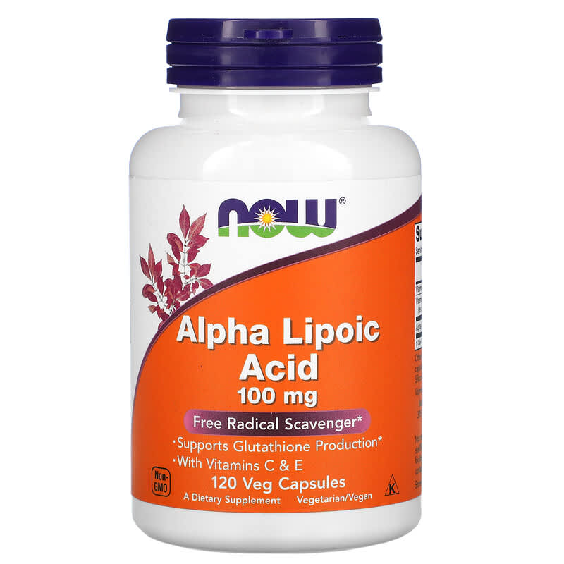 NOW Foods Alpha Lipoic Acid 100 mg 120 Veg Capsules 733739030412