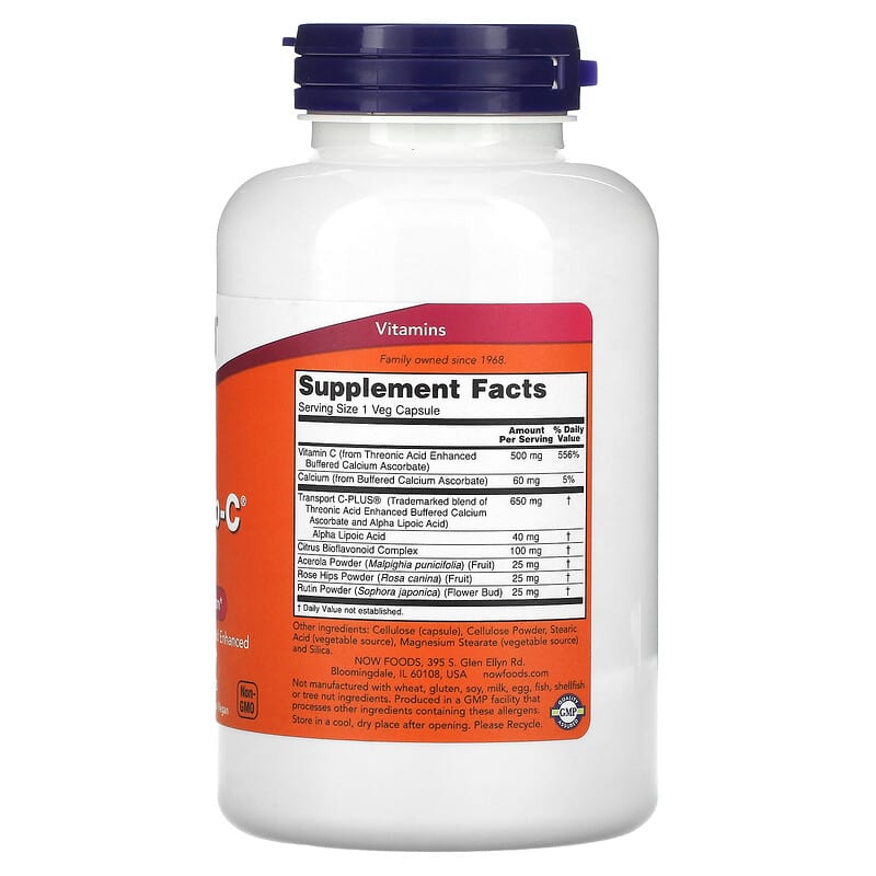 NOW Foods, AlphaSorb-C 500, 180 Veg Capsules 733739007179