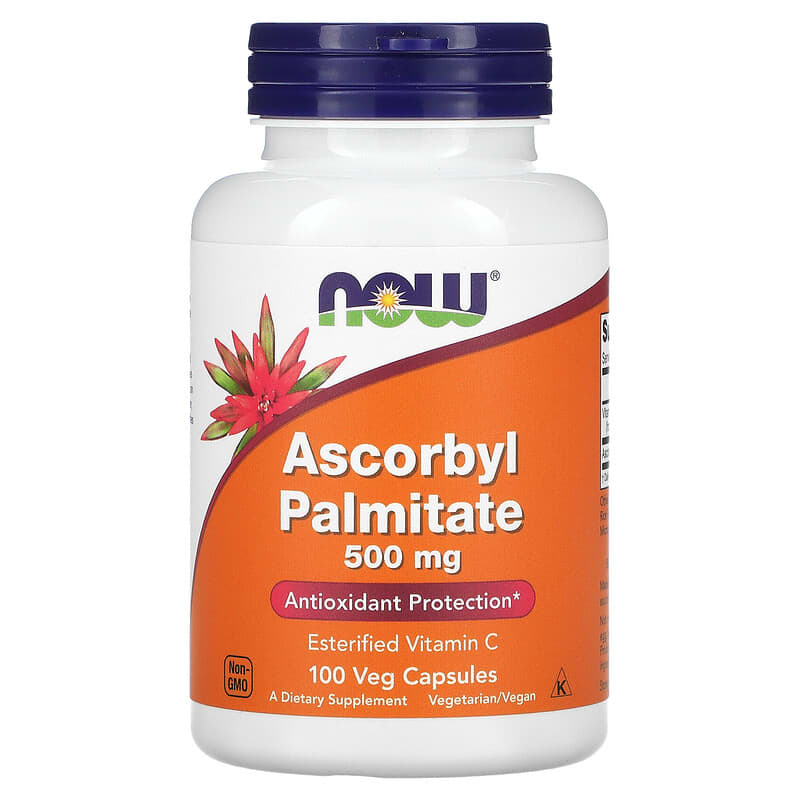 NOW Foods Ascorbyl Palmitate 500 mg 100 Veg Capsules 733739006080