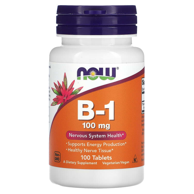 NOW Foods B-1 100 mg 100 Tablets 733739004468