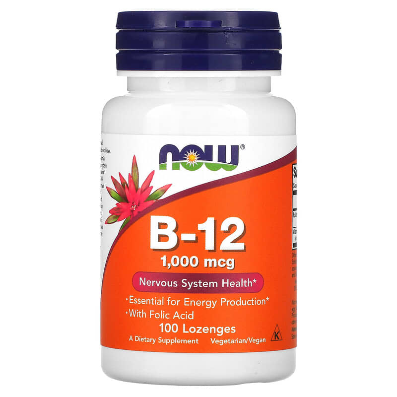 NOW Foods B-12 1,000 mcg 100 Lozenges 733739004666