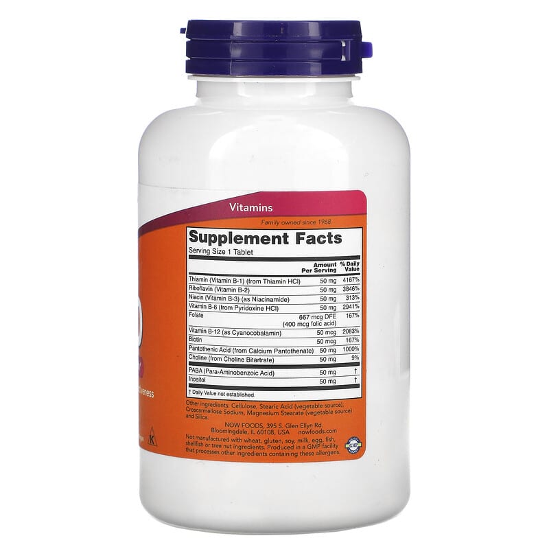 NOW Foods, B-50, 250 Tablets 733739004284