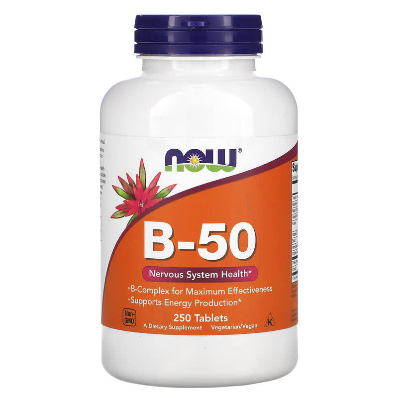 NOW Foods B-50 250 Tablets 733739004284
