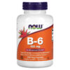 NOW Foods B-6 100 mg 250 Veg Capsules 733739004581