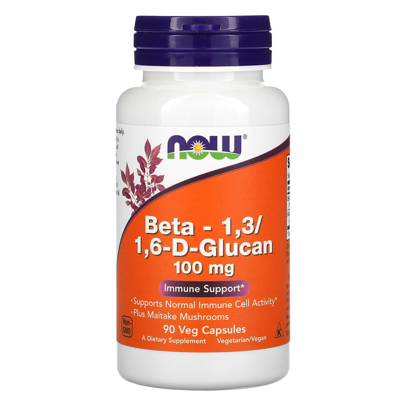 NOW Foods Beta-1,3/1,6-D-Glucan 100 mg 90 Veg Capsules 733739030542