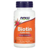 NOW Foods Biotin 5,000 mcg 60 Veg Capsules 733739004710