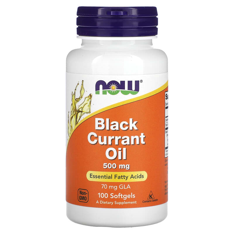 NOW Foods Black Currant Oil 500 mg 100 Softgels 733739017154