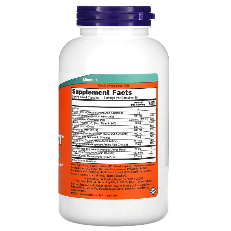 NOW Foods, Bone Strength, 240 Capsules 733739012296