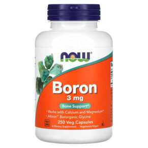 NOW Foods Boron 3 mg 250 Veg Capsules 733739014122