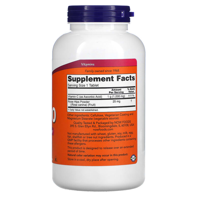 NOW Foods, C-1000, 250 Tablets 733739006820