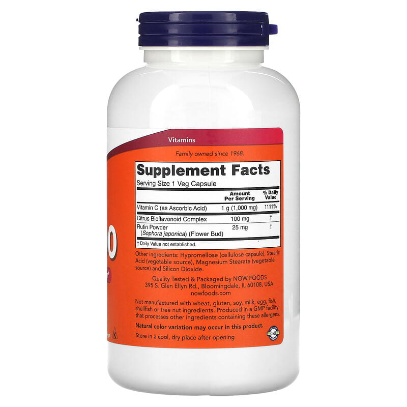 NOW Foods, C-1000 with Bioflavonoids, 250 Veg Capsules 733739006929
