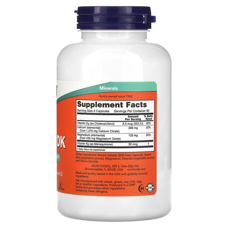 NOW Foods, Cal-Mag DK, 180 Capsules 733739012678