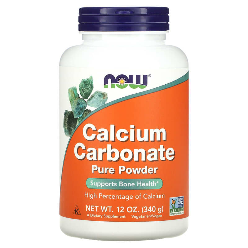 NOW Foods Calcium Carbonate Pure Powder 12 oz (340 g) 733739012456