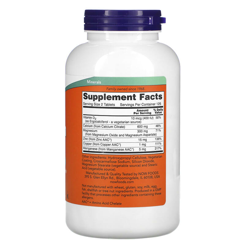 NOW Foods, Calcium Citrate, 250 Tablets 733739012326