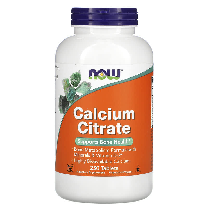 NOW Foods Calcium Citrate 250 Tablets 733739012326