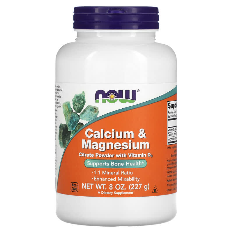 NOW Foods Calcium & Magnesium 8 oz (227 g) 733739012432