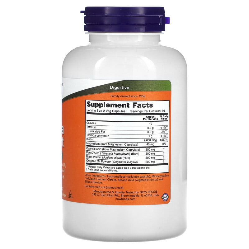 NOW Foods, Candida Support, 180 Veg Capsules 733739033192