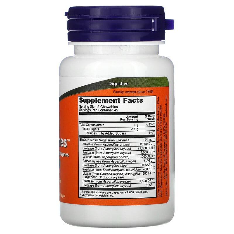 NOW Foods, ChewyZymes, Natural Berry Flavor, 90 Chewables 733739029577