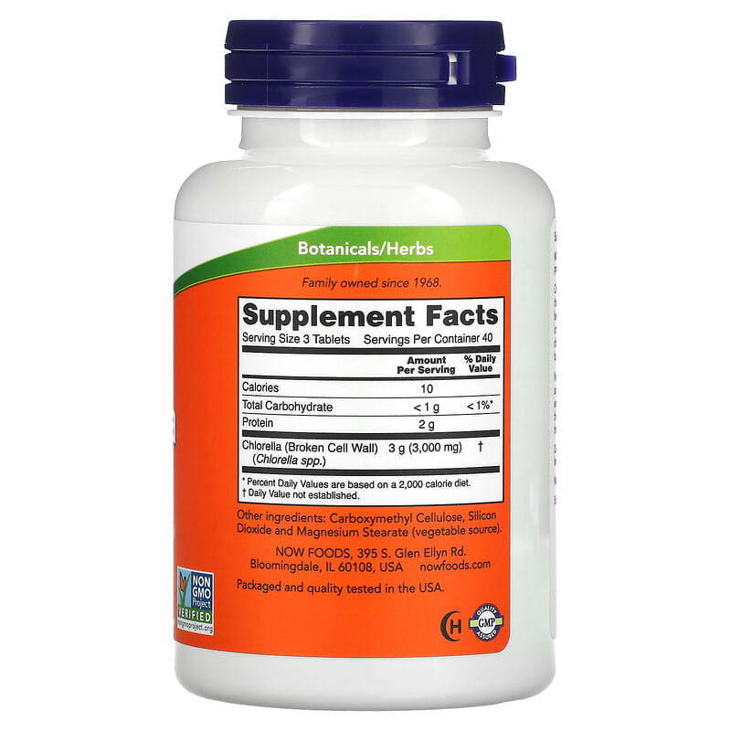 NOW Foods, Chlorella, 1,000 mg, 120 Tablets 733739026323
