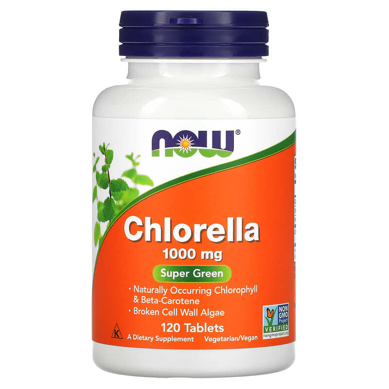 NOW Foods Chlorella 1,000 mg 120 Tablets 733739026323