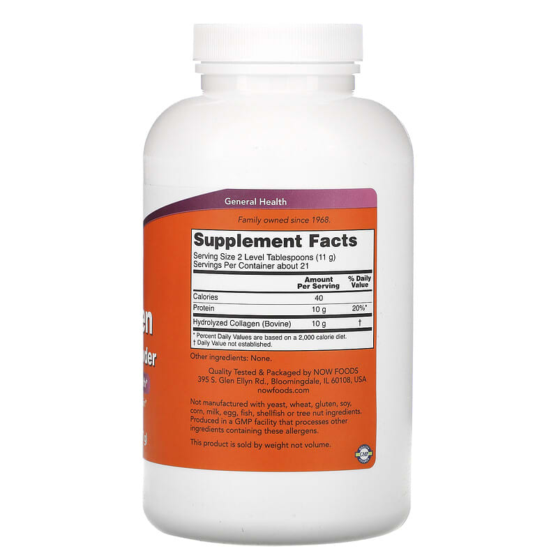 NOW Foods, Collagen Peptides Powder, 8 oz (227 g) 733739030863