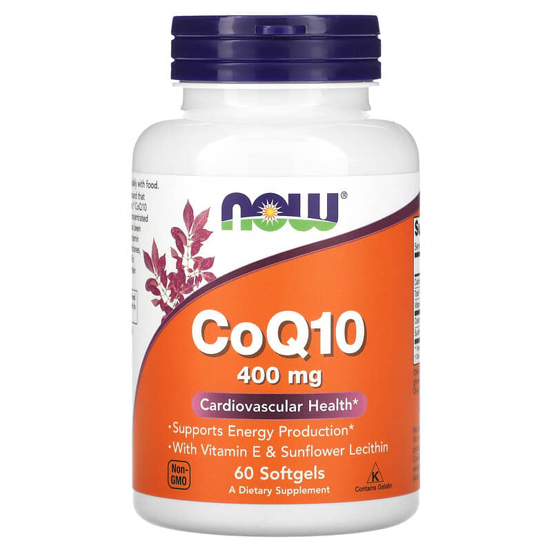 NOW Foods CoQ10 400 mg 60 Softgels 733739031983