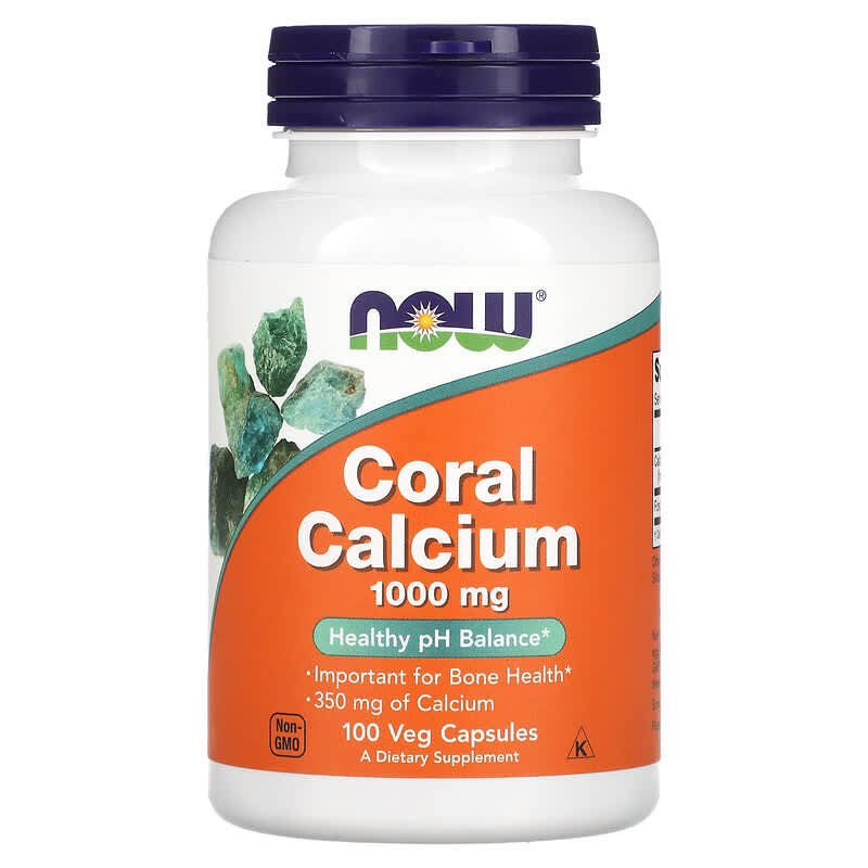 NOW Foods Coral Calcium 1,000 mg 100 Veg Capsules 733739012739