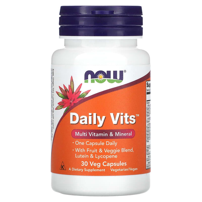 NOW Foods Daily Vits 30 Veg Capsules 733739037756