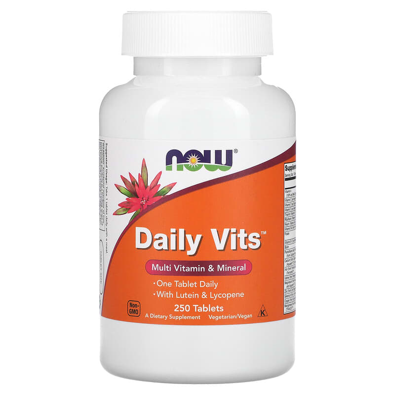 NOW Foods Daily Vits Multi Vitamin & Mineral 250 Tablets 733739037718