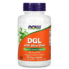 NOW Foods DGL with Aloe Vera 400 mg 100 Veg Capsules 733739046543