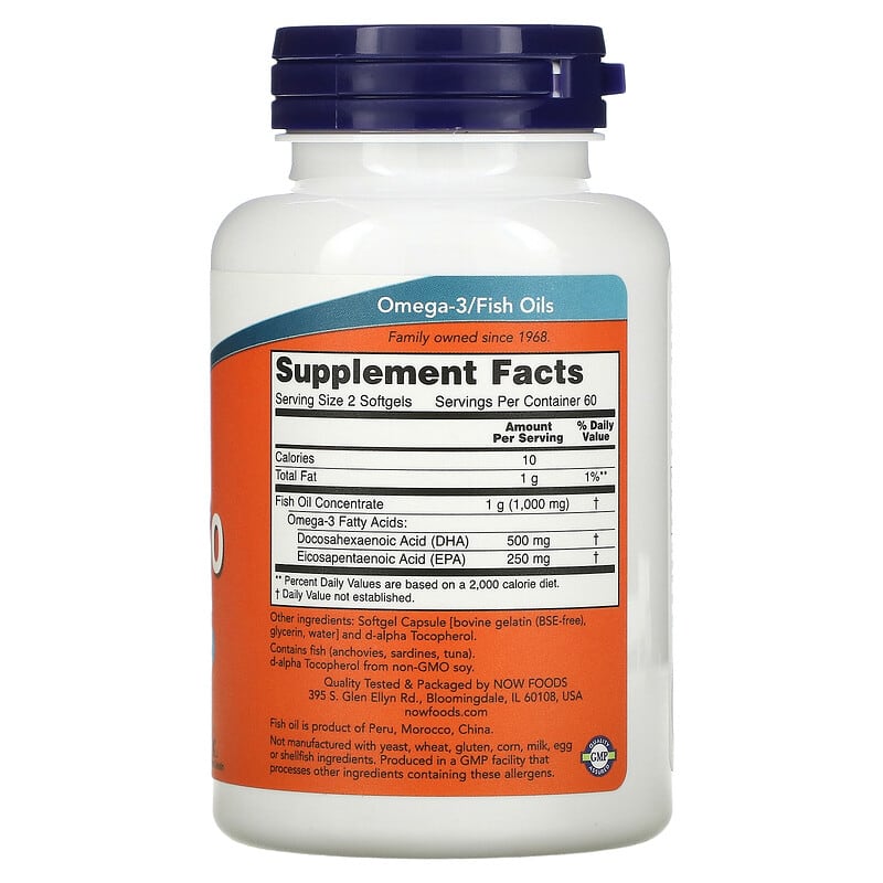 NOW Foods, DHA-250, 120 Softgels 733739016102