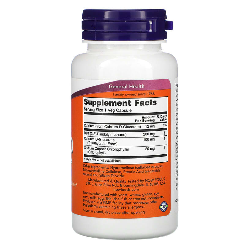 NOW Foods, DIM 200, 90 Veg Capsules 733739030498