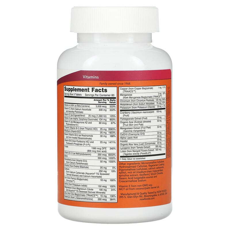 NOW Foods, EVE, Superior Women's Multi, 180 Tablets 733739037978